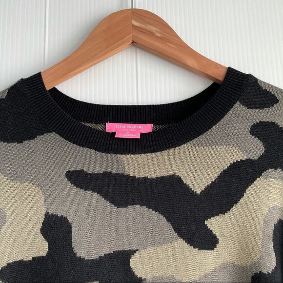 Isaac Mizrahi camouflage long sleeve sweater - Picture 3 of 10